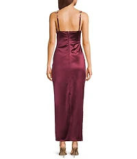 B. Darlin Adjustable Spaghetti Straps Sweetheart Neckline Floral Lace Dress