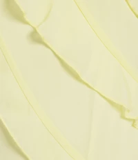 B. Darlin All Over Ruffle Trim V-Neck Spaghetti Strap Long Dress