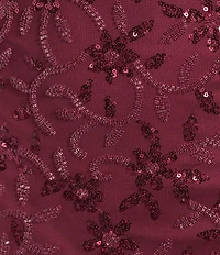 B. Darlin Beaded Sequin Cinch Front Tie Back Bodycon Dress