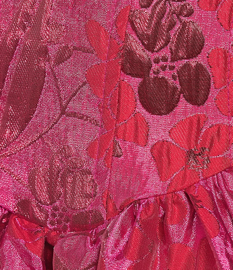 B. Darlin Brocade Tie Shoulder Skater Mini Dress
