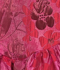 B. Darlin Brocade Tie Shoulder Skater Mini Dress