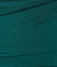 B. Darlin Cowl Neck Shirred Asymmetric Hem Knee Length Dress