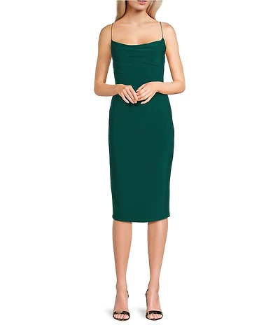 B. Darlin Cowl Neck Sleeveless Midi Dress