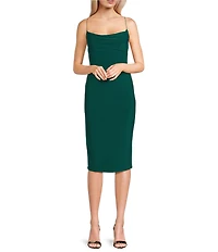 B. Darlin Cowl Neck Sleeveless Midi Dress