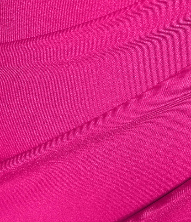 B. Darlin Cowl Neck Spaghetti Strap Rhinestone Illusion Corset Bodice Front Slit Dress