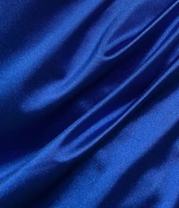 B. Darlin Drape Neck Off-The-Shoulder Faux Wrap Dress