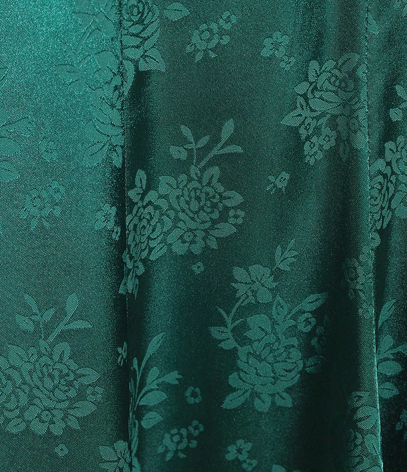 B. Darlin Floral Jacquard Scoop Neck Tie Strap Long Dress