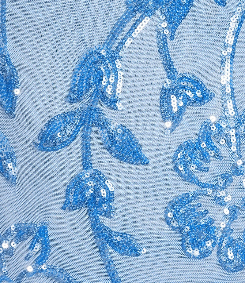 B. Darlin Floral Patterned Scoop Neck Mini Dress