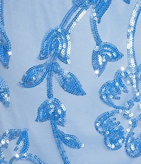 B. Darlin Floral Patterned Scoop Neck Mini Dress