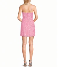 B. Darlin Floral Patterned Scoop Neck Mini Dress