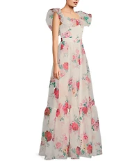 B. Darlin Floral Print Ruffled A-Line Dress