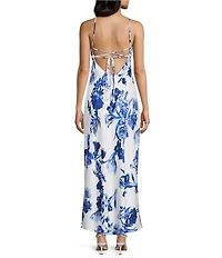 B. Darlin Floral Printed Halter Neck Maxi Dress