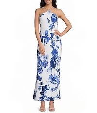 B. Darlin Floral Printed Halter Neck Maxi Dress