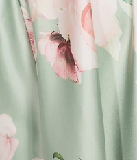 B. Darlin Floral Printed V-Neck Long Dress