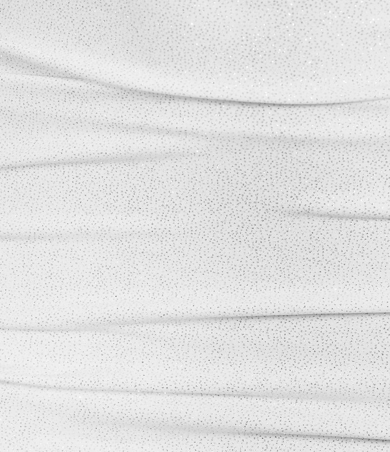 B. Darlin Glitter Ruched Cowl Neck Long Dress