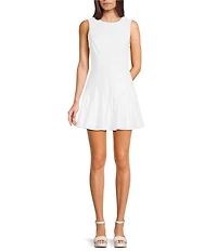 B. Darlin Godet Inset Scoop Neck Sleeveless Fit-And-Flare Dress