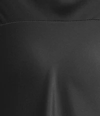 B. Darlin Halter Cowl Neck Spaghetti Strap Long Dress