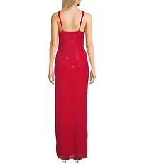 B. Darlin Heat Stone Sleeveless Sweetheart Neckline Dress
