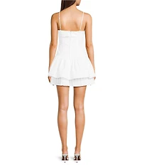 B. Darlin Lace Detailed Ruffled Mini Dress