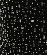 B. Darlin Long Sleeve Stone Stretch Velvet Bodycon Dress