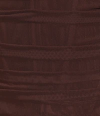B. Darlin Mesh Bustier Side Slit Midi Dress