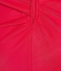 B. Darlin Off-The-Shoulder Sweetheart Neck Corseted Twist Front Side Slit Long Dress