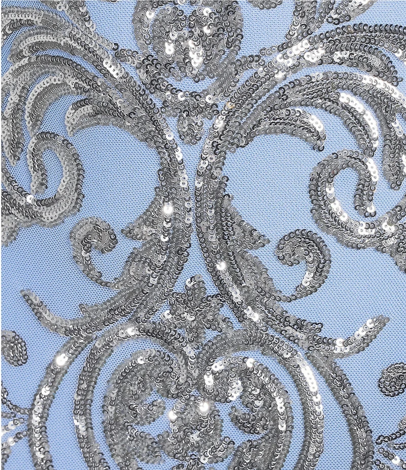 B. Darlin Pattern Sequin Bow Back Bodycon Dress