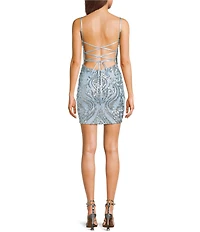 B. Darlin Sequin Open Back Bodycon Dress