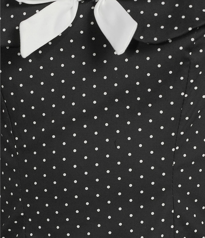 B. Darlin Polka Dot Off-The-Shoulder Bow Front Drop Waist Mini Dress