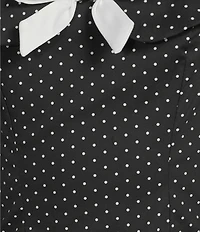 B. Darlin Polka Dot Off-The-Shoulder Bow Front Drop Waist Mini Dress