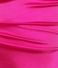 B. Darlin Satin Cowl Neck Drawstring Side Slit Midi Dress