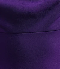 B. Darlin Satin Drape Neck Criss Cross Back Midi Dress