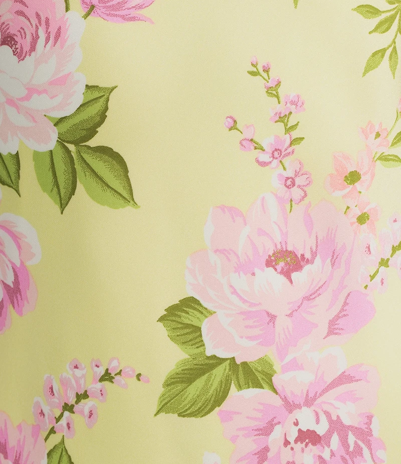 B. Darlin Satin Floral Printed Off The Shoulder Cowl Neck Maxi Dress