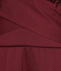 B. Darlin Satin Long Sleeve Tie Waist Mini Dress