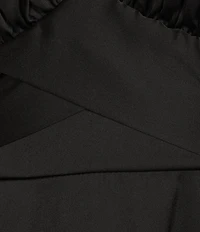 B. Darlin Satin Long Sleeve Tie Waist Mini Dress
