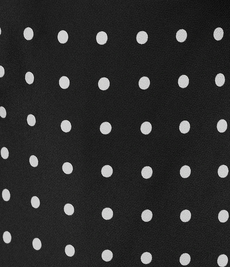 B. Darlin Satin Polka Dot Scoop Neck Tie Front Midi Dress