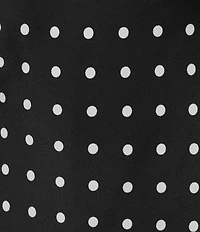 B. Darlin Satin Polka Dot Scoop Neck Tie Front Midi Dress