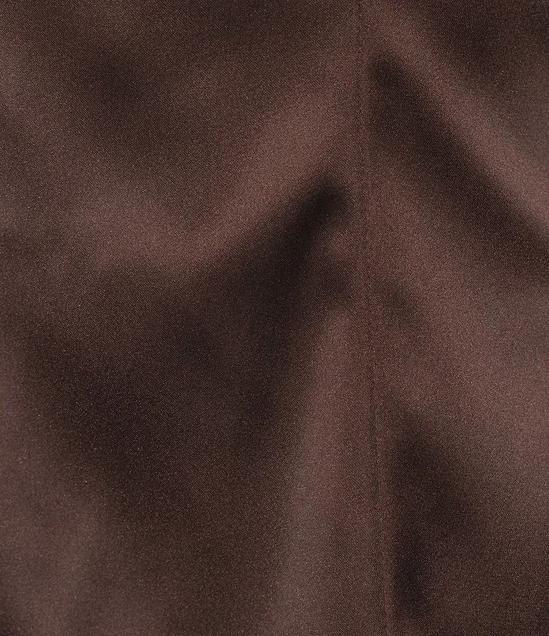 B. Darlin Satin Scoop Neck Faux Feather Trim Dress