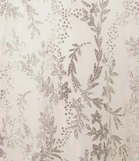 B. Darlin Sequin Mesh Embroidered Strapless Sweetheart Neck Dress