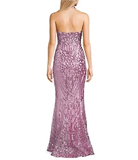 B. Darlin Sequin Pattern Halter V-Neck Contrast Inset Dress