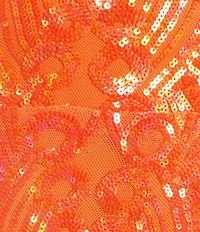 B. Darlin Sequin Pattern V-Neck Spaghetti Strap Lace Up Back Dress
