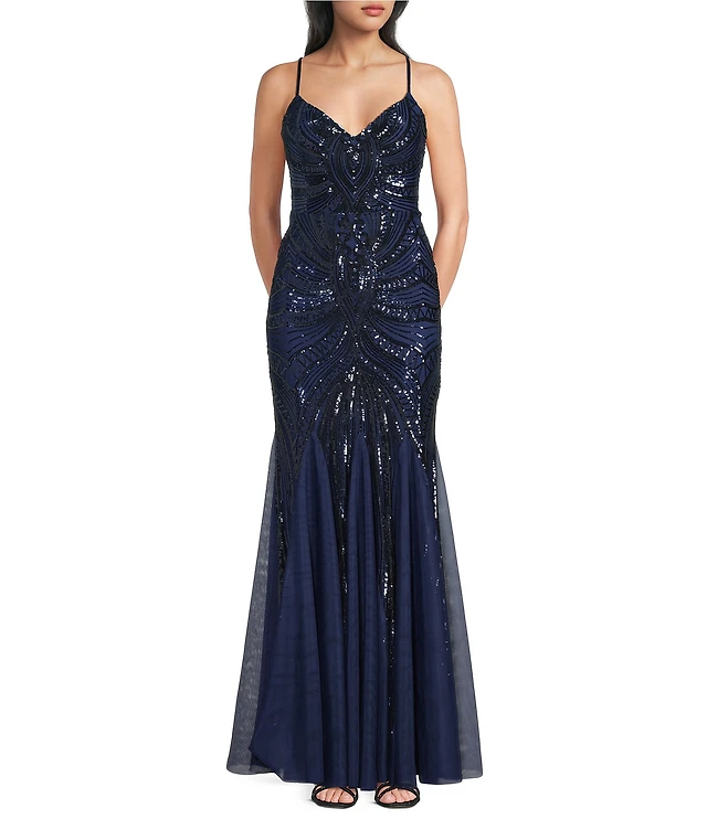 open lace back dress B Darlin Juniors' Sequinned Bodycon Dress  DGFOutlet