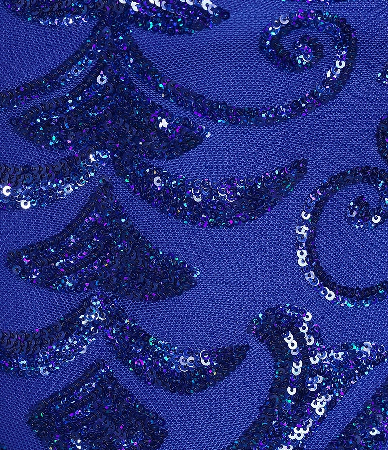 B. Darlin Sequin Patterned Scoop Neck Bodycon Dress
