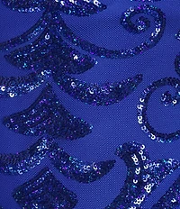 B. Darlin Sequin Patterned Scoop Neck Bodycon Dress