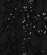 B. Darlin Sequin Patterned Tie-Back A-Line Mini Dress