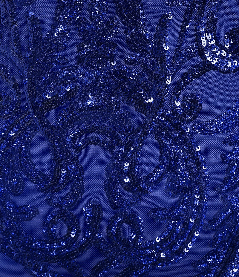 B. Darlin Sequin Sleeveless V-Neck Fitted Dress