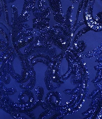 B. Darlin Sequin Sleeveless V-Neck Fitted Dress