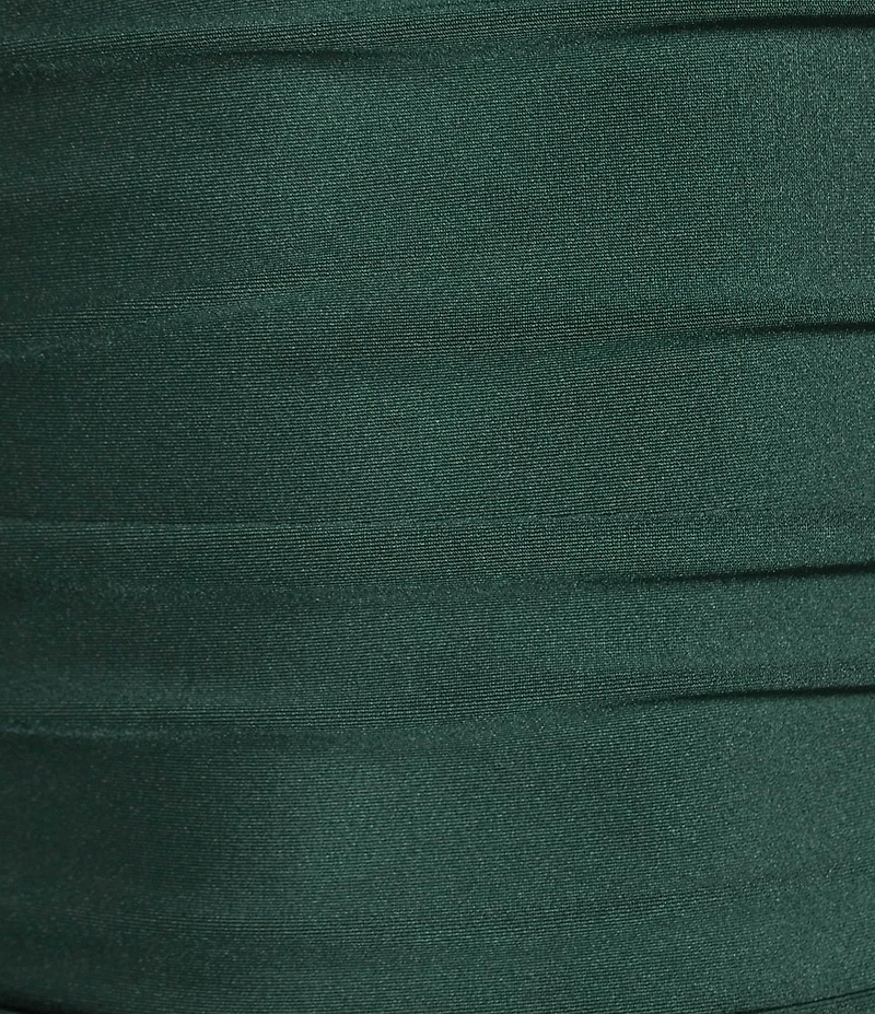 B. Darlin Shiny Knit Sweetheart Halter Neck Shirred Bodycon Dress