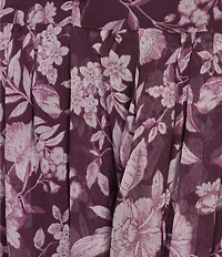 B. Darlin Sleeveless Floral Print Tie Shoulder Sweetheart Neck Shirred Midi Dress