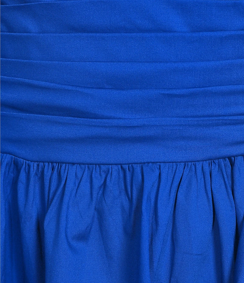 B. Darlin Sleeveless Pleated Bodice Tie Back A-Line Dress